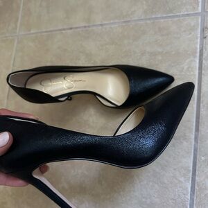 Jessica Simpson Women JS-Paryn Black Shimmery Heels Sz 8.0 Excellent Condition!